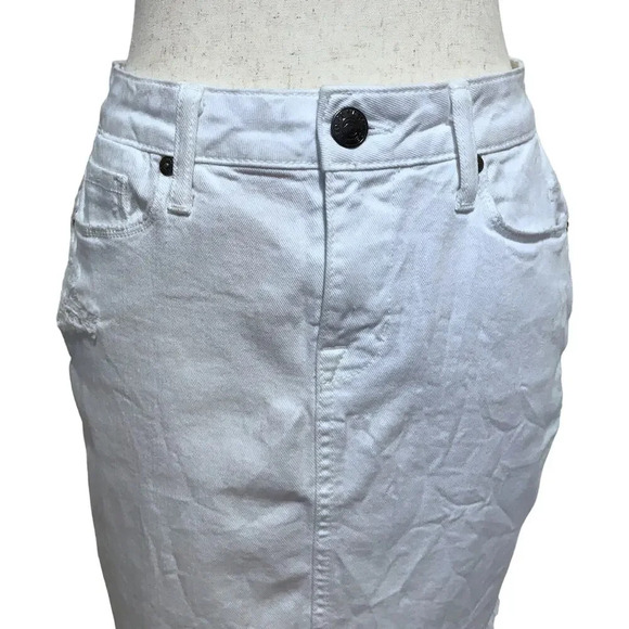 Fidelity Denim NWT White Jean Mini Skirt Women 26 - Picture 3 of 13